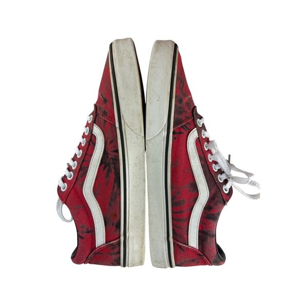 VANS Old Skool Tie Dye Skateboard Casual Shoe in Red & Black Size US 8.5 Mens - Picture 4 of 9